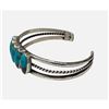 Image 2 : VTG Navajo Royston Turquoise Stacker Cuff Bracelet Sterling Silver Native
