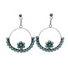 Image 1 : VTG Zuni Snake Eye Turquoise Dangle Earrings Sterling Silver Native American
