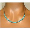 Image 1 : Navajo Turquoise Bead Heishi Choker Necklace Native American 18L V. Johnson