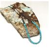 Image 4 : Navajo Turquoise Bead Heishi Choker Necklace Native American 18L V. Johnson