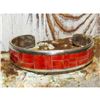 Image 2 : Navajo Red Orange Spiny Inlay Stacker Cuff Bracelet Sterling R. Begay