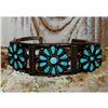 Image 1 : Old Pawn Zuni Turquoise Cluster Cuff Bracelet Turquoise Sterling Silver
