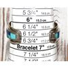 Image 2 : Massive Navajo Turquoise Lapis Inlay Cuff Bracelet Sterling Silver R. Brown