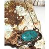 Image 1 : Navajo Royston Turquoise Bar Necklace Sterling Native American L. Goodluck