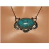 Image 4 : Navajo Royston Turquoise Bar Necklace Sterling Native American L. Goodluck