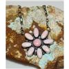 Image 1 : Navajo Pink Conch Cluster Bar Necklace Sterling Silver B. Lee