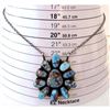 Image 5 : Navajo Golden Hills Turquoise Cluster Bar Necklace Sterling Silver T. Long