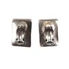 Image 3 : VTG Navajo Onyx Clip On Earrings Sterling Silver Old Pawn Native American