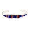 Image 1 : Zuni Inlay Lapis Coral Bracelet Sterling Native American D. Luna