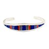 Image 2 : Zuni Inlay Lapis Coral Bracelet Sterling Native American D. Luna