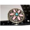 Image 3 : Navajo Pink Conch 7 Turquoise Cluster Ring Size 5 Sterling Silver J Begay