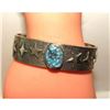 Image 6 : Navajo Kingman Turquoise Tufa Cast Sterling Stars Bracelet 7" Kevin Yazzie