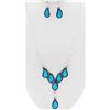 Image 1 : Zuni Turquoise Inlay Necklace and Earrings Set Sterling Silver F Lowsayatee