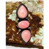 Image 1 : Navajo Pink Conch Cluster Ring Size 8 Adjustable Sterling Silver T. Long