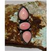 Image 2 : Navajo Pink Conch Cluster Ring Size 8 Adjustable Sterling Silver T. Long