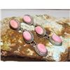 Image 2 : Navajo Sterling Silver Pink Conch Shell Dangle Earrings Sterling Silver T Long