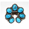 Image 1 : Navajo Naja Ring Size 9 Kingman Turquoise Statement Ring Native Signed