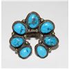 Image 2 : Navajo Naja Ring Size 9 Kingman Turquoise Statement Ring Native Signed