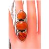Image 4 : Navajo Spiny Oyster Heart Statement Ring Sz 7 Sterling Silver Marcella James