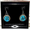 Image 1 : Navajo Kingman Dangle Drop Earrings Sterling Silver D. Morris