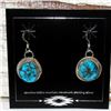 Image 3 : Navajo Kingman Dangle Drop Earrings Sterling Silver D. Morris