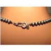 Image 3 : Navajo Pearls Necklace Sterling Silver 6mm Beads Necklace 18"L Choker
