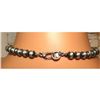 Image 4 : Navajo Pearls Necklace 6mm Sterling Silver Beads Choker Necklace 16"L