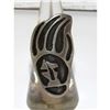 Image 2 : Old Pawn Hopi Bear Paw Ring Sz. 5.5 Sterling Silver Native American Pinky Ring