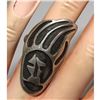 Image 6 : Old Pawn Hopi Bear Paw Ring Sz. 5.5 Sterling Silver Native American Pinky Ring