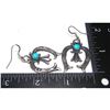 Image 5 : Navajo Sterling Turquoise Naja Earrings Kevin Billah Native American
