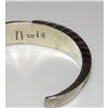 Image 6 : NAVAJO LONN PARKER Cuff Bracelet Sterling Silver Sugilite Signed Native American