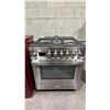 Image 1 : SMEG 30" WIDE STAINLESS STEEL FREE STANDING TRUE CONVECTION DUAL FUEL RANGE