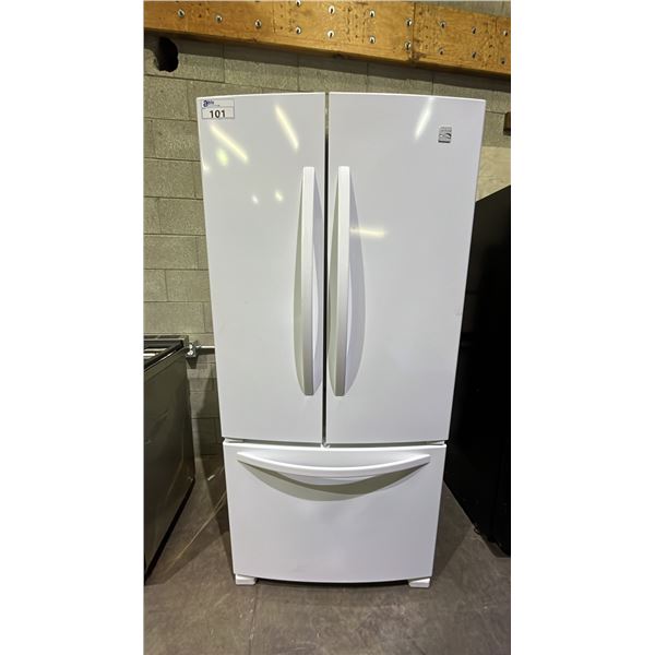 KENMORE 33" WIDE FRENCH DOOR REFRIGERATOR WITH BOTTOM FREEZER - *NO CRISPER DRAWERS*