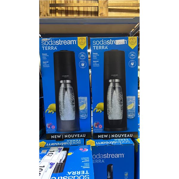 (2) SODASTREAM TERRA SPARKLING WATER MAKERS - *WORKING CONDITION UNKNOWN/MAY BE MISSING PARTS