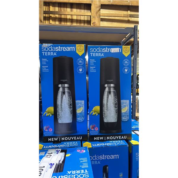 (2) SODASTREAM TERRA SPARKLING WATER MAKERS - *WORKING CONDITION UNKNOWN/MAY BE MISSING PARTS