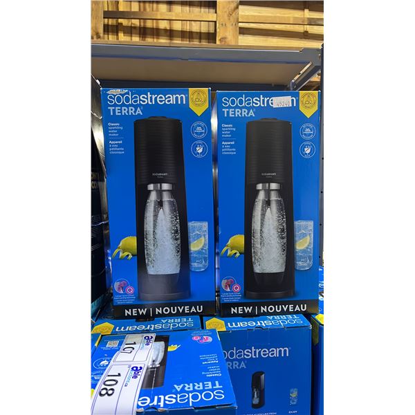 (2) SODASTREAM TERRA SPARKLING WATER MAKERS - *WORKING CONDITION UNKNOWN/MAY BE MISSING PARTS