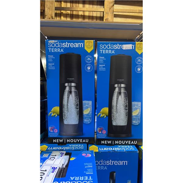 (2) SODASTREAM TERRA SPARKLING WATER MAKERS - *WORKING CONDITION UNKNOWN/MAY BE MISSING PARTS