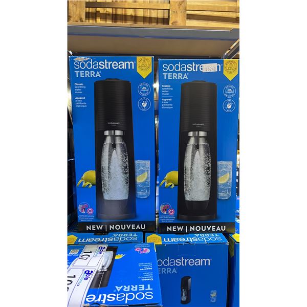 (2) SODASTREAM TERRA SPARKLING WATER MAKERS - *WORKING CONDITION UNKNOWN/MAY BE MISSING PARTS