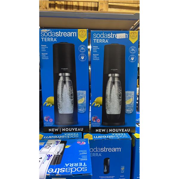 (2) SODASTREAM TERRA SPARKLING WATER MAKERS - *WORKING CONDITION UNKNOWN/MAY BE MISSING PARTS