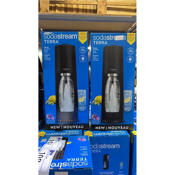 (2) SODASTREAM TERRA SPARKLING WATER MAKERS - *WORKING CONDITION UNKNOWN/MAY BE MISSING PARTS