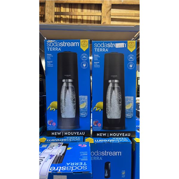 (2) SODASTREAM TERRA SPARKLING WATER MAKERS - *WORKING CONDITION UNKNOWN/MAY BE MISSING PARTS