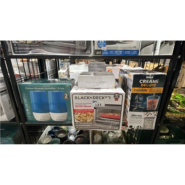 NINJA CREAMI, ULTRASONIC HUMIDIFIER 2-PACK, PERCUSSION MASSAGER & COUNTERTOP CONVECTION OVEN