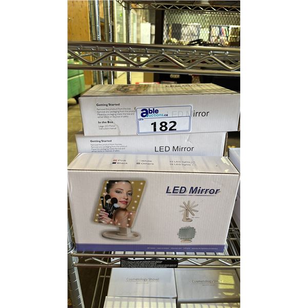 (5) FOLDING LED MIRRORS WITH 22 LED LIGHTS