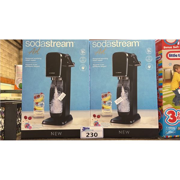 (2) SODA STREAM ART SPARKLING WATER MAKERS - *WORKING CONDITION UNKNOWN/MAY BE MISSING PARTS