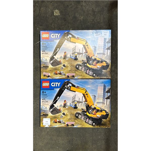 (2) LEGO CITY 60420 CONSTRUCTION EXCAVATORS - *MAY BE MISSING PARTS AND OR PIECES*