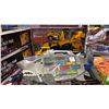 Image 2 : SHELF OF ASSORTED TOYS: NHL ALL STAR NET SETS, EXCAVATOR TOYS, SHARK TRANSPORTER & MORE