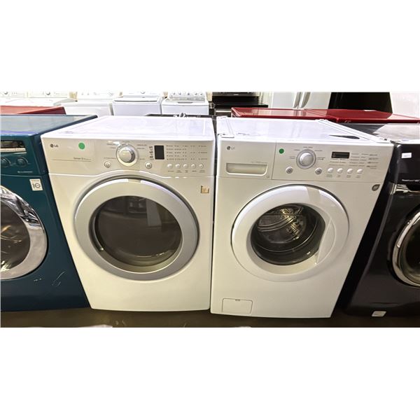 LG FRONT LOADING WASHER & DRYER SET