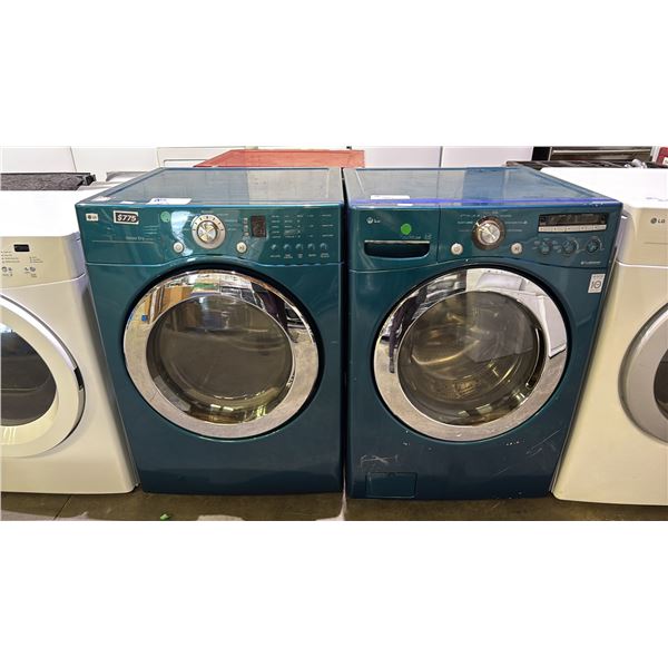 LG BLUE FRONT LOADING WASHER & DRYER SET