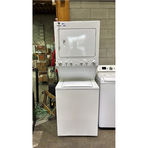 KENMORE STACKING WASHER & DRYER WITH PULL-OUT CLOTHES HANGER
