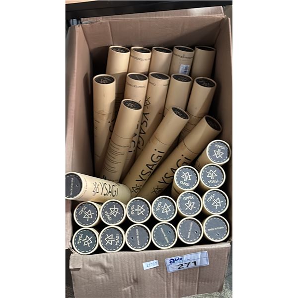 BOX OF YSAGI 22.6" X 12.7" DOUBLE SIDED CORK & PU LEATHER DESKPADS